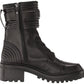 Bota de combate feminina DKNY Basia, preta, tamanho 5