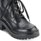 Bota de combate feminina DKNY Basia, preta, tamanho 5