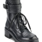 Bota de combate feminina DKNY Basia, preta, tamanho 5