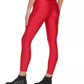 Leggings femininas DKNY High Shine 7/8 vermelhas tamanho X-G