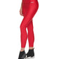Leggings femininas DKNY High Shine 7/8 vermelhas tamanho X-G
