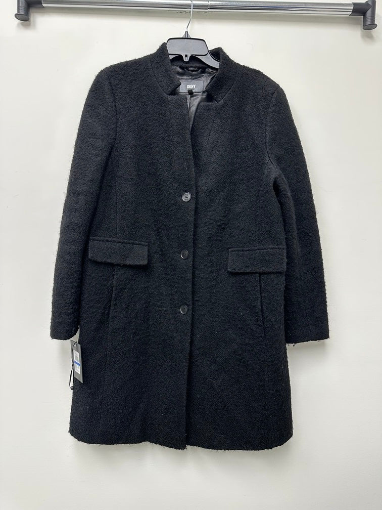 Casaco Dkny Feminino Boucle Walker com abotoamento simples, preto, tamanho XL
