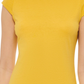 DKNY Blusa de gola alta sem mangas feminina, tamanho grande, amarela