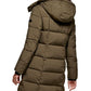 Casaco com capuz feminino DKNY, verde, tamanho pequeno