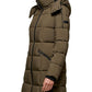 Casaco com capuz feminino DKNY, verde, tamanho pequeno