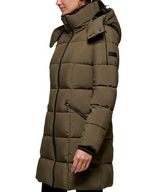 Casaco com capuz feminino DKNY, verde, tamanho pequeno