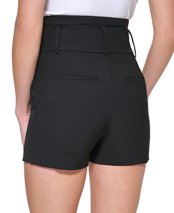 Shorts DKNY Feminino Cintura Amarrada Preto Tamanho 6