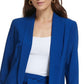 Blazer DKNY Feminino Madison com Manga Aba e Um Botão Azul Tamanho 4 Petite