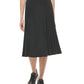 Saia plissada de camurça sintética feminina DKNY, preta, tamanho grande
