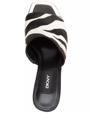 Sandálias DKNY Bronx com salto agulha e salto agulha, tamanho 9,5, pretas