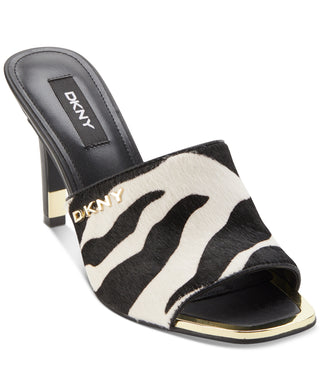 Sandálias DKNY Bronx com salto agulha e salto agulha, tamanho 9,5, pretas