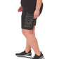 Shorts de ciclismo feminino DKNY com logotipo embelezado, preto, tamanho 3X