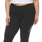 Leggings femininas DKNY com logotipo embelezado, pretas, tamanho 2X