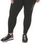 Leggings femininas DKNY com logotipo embelezado, pretas, tamanho 2X
