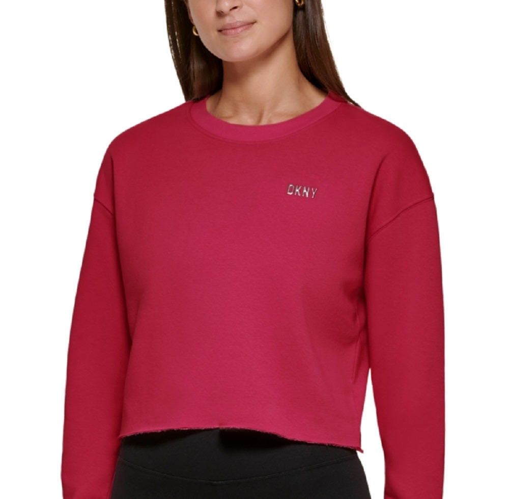 Suéter curto feminino DKNY vermelho tamanho médio