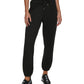 Calça de moletom feminina DKNY com logotipo metálico, preta, tamanho grande