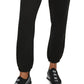 Calça de moletom feminina DKNY com logotipo metálico, preta, tamanho X-S