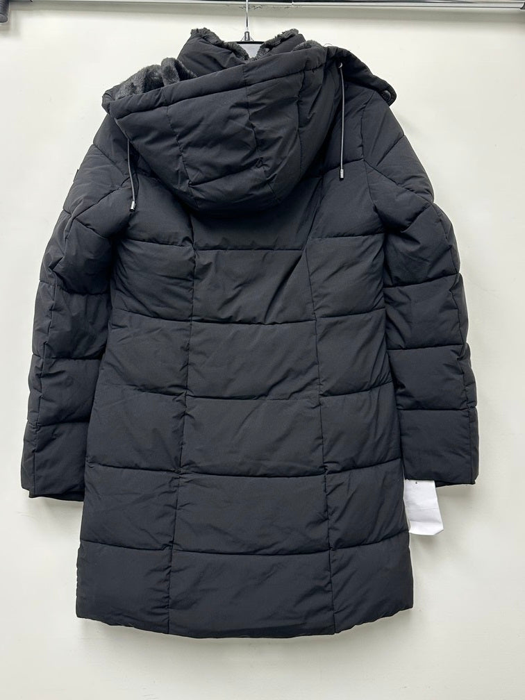 Casaco feminino com capuz DKNY, preto, tamanho XS