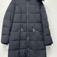 Casaco feminino com capuz DKNY, preto, tamanho XS