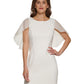 Vestido Capelet Feminino DKNY Branco Tamanho 16