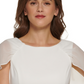 Vestido Capelet Feminino DKNY Branco Tamanho 16