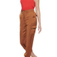 Calça cargo feminina DKNY Crop, marrom, tamanho 14