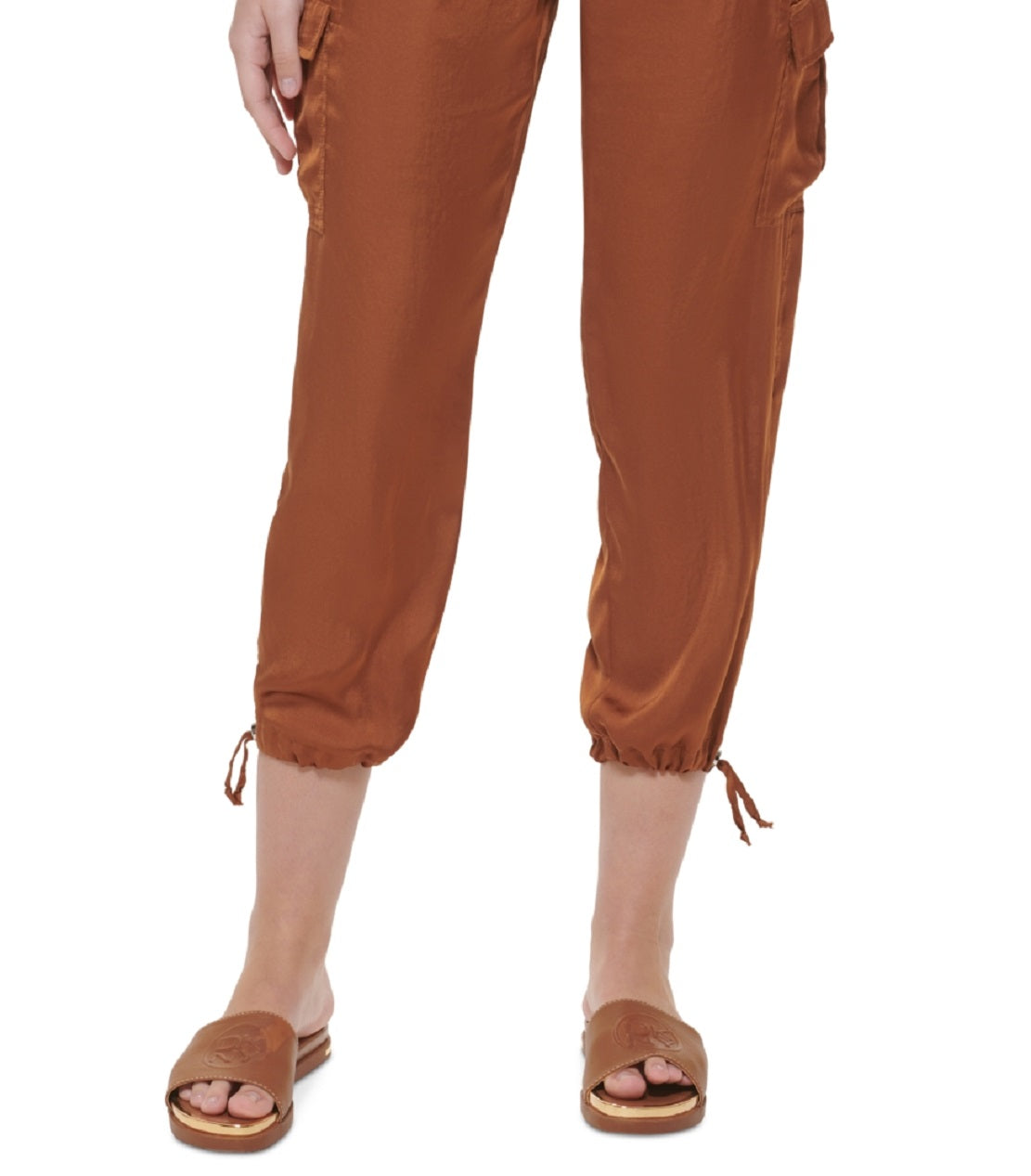 Calça cargo feminina DKNY marrom tamanho 10