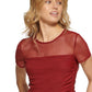 Blusa de malha transparente DKNY feminina, roxa