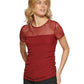 Blusa de malha transparente DKNY feminina, roxa