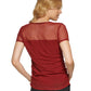 Blusa de malha transparente DKNY feminina, roxa