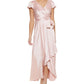 Vestido envelope feminino DKNY de cetim sintético rosa tamanho 4