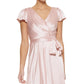 Vestido envelope feminino DKNY de cetim sintético rosa tamanho 4