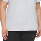 Camiseta feminina DKNY com logotipo azul, tamanho 3X