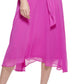 Vestido midi franzido feminino DKNY, rosa, tamanho 4
