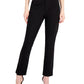 Calças femininas DKNY Luxe Straight Leg Pretas Tamanho 2