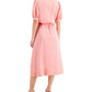 Vestido Donna Karan Feminino de Cetim Alto e Baixo, Rosa, Tamanho 10