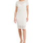 Vestido midi de crochê Donna Karan feminino, branco, tamanho pequeno