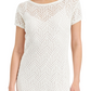 Vestido midi de crochê Donna Karan feminino, branco, tamanho pequeno