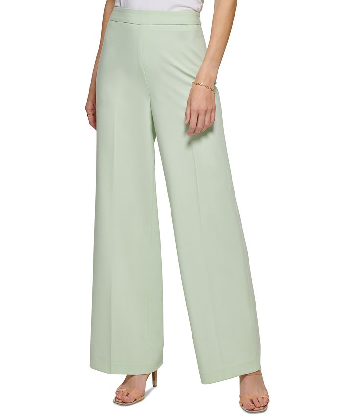 Calça feminina DKNY Wide Leg Verde Tamanho 6