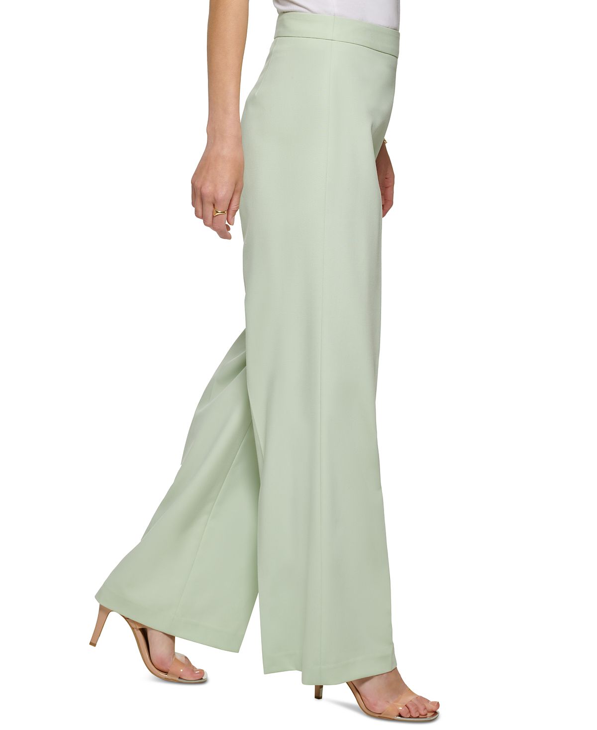 Calça feminina DKNY Wide Leg Verde Tamanho 6