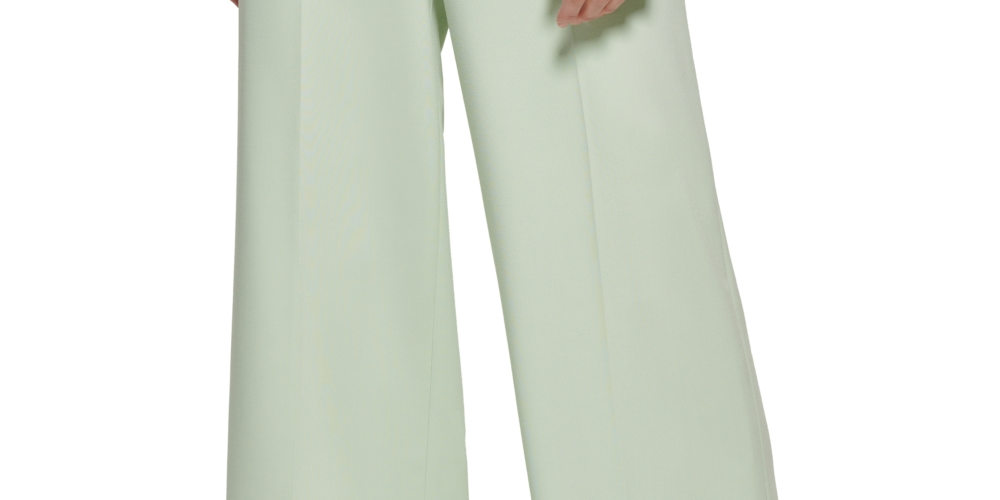 Calça feminina DKNY Wide Leg Verde Tamanho 6