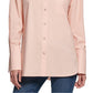 Camisa feminina grande com botões DKNY laranja tamanho XX-G