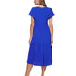 Vestido midi feminino DKNY em camadas, roxo, tamanho 12, pequeno