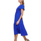 Vestido midi feminino DKNY em camadas, roxo, tamanho 12, pequeno