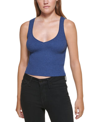 Camiseta cropped feminina DKNY azul tamanho X-S