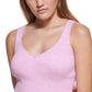 Camiseta cropped feminina DKNY rosa tamanho GG