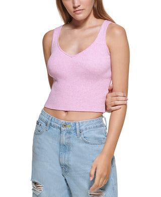 Camiseta cropped feminina DKNY rosa tamanho GG