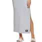 Vestido feminino DKNY sem mangas com decote simulado, cinza, tamanho extragrande