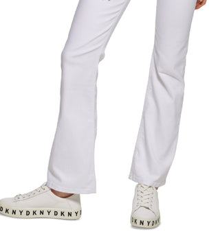 Calça jeans feminina DKNY Boerum de cintura alta, tamanho 27, branca