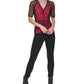 Blusa feminina DKNY com decote em V franzido, preta, tamanho grande